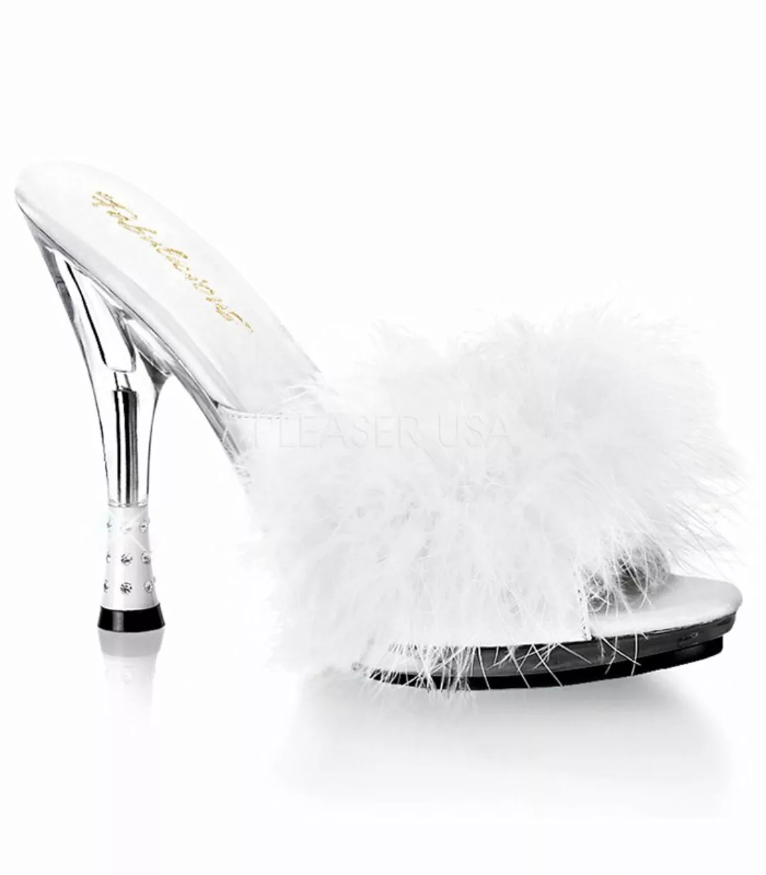 Pantolette GLITZY-501-8 - Weiß/Klar (Schuhgröße: EUR 37) günstig online kaufen