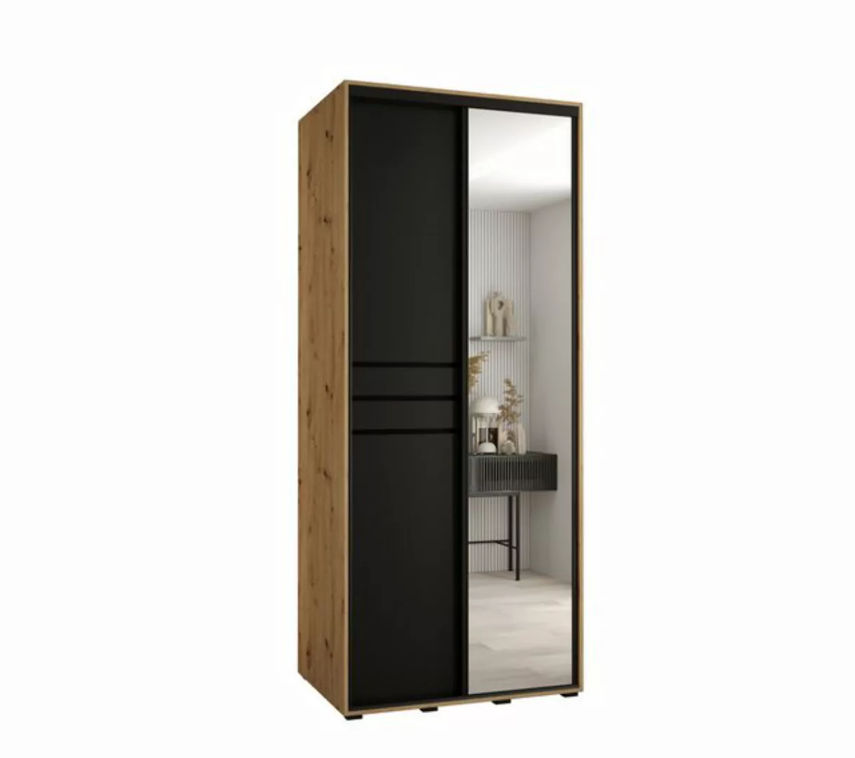 Beautysofa Kleiderschrank Moderner, eleganter Kleiderschrank mit Spiegeltür günstig online kaufen