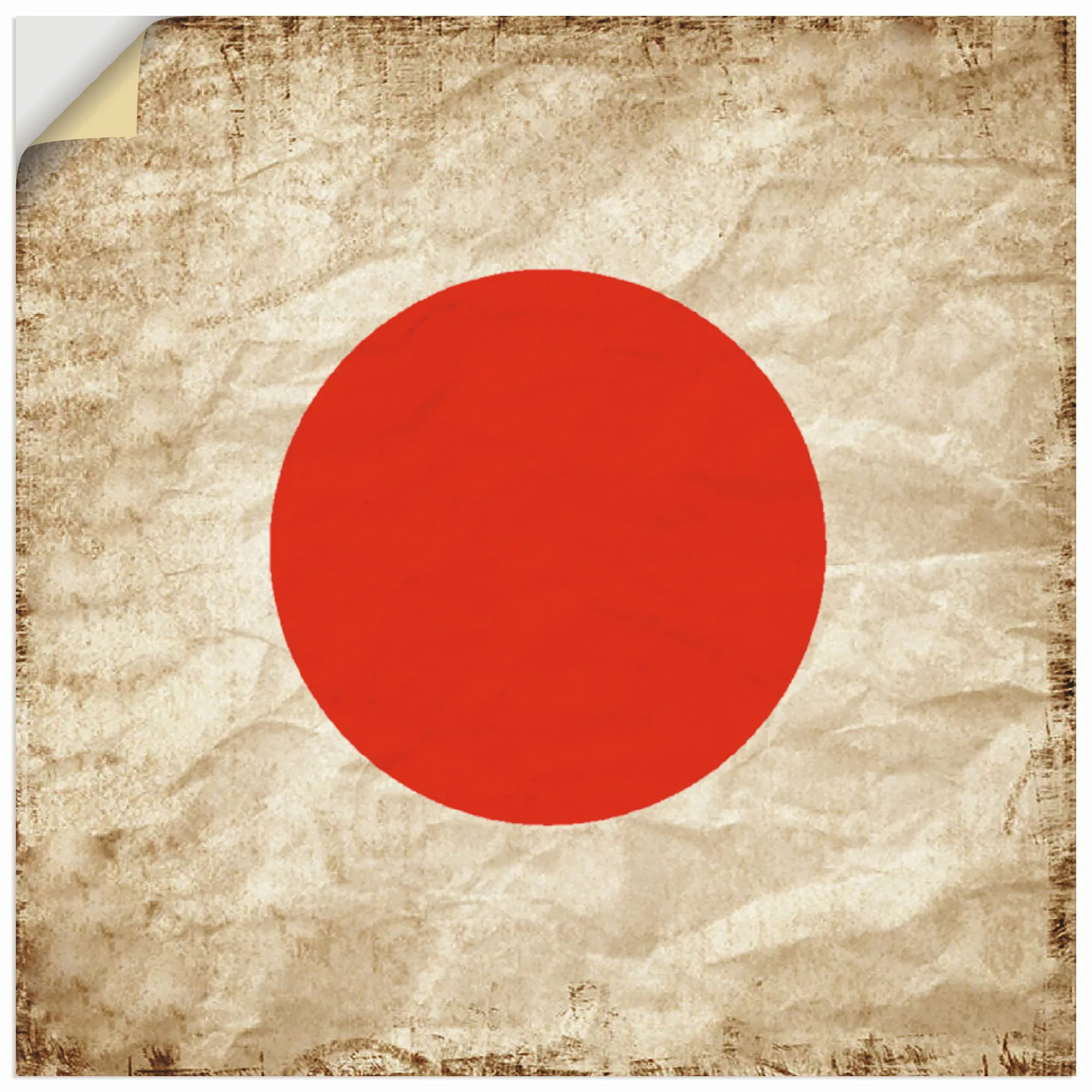 Artland Wandbild »Japanische Flagge Japan Symbol«, Zeichen, (1 St.), als Le günstig online kaufen