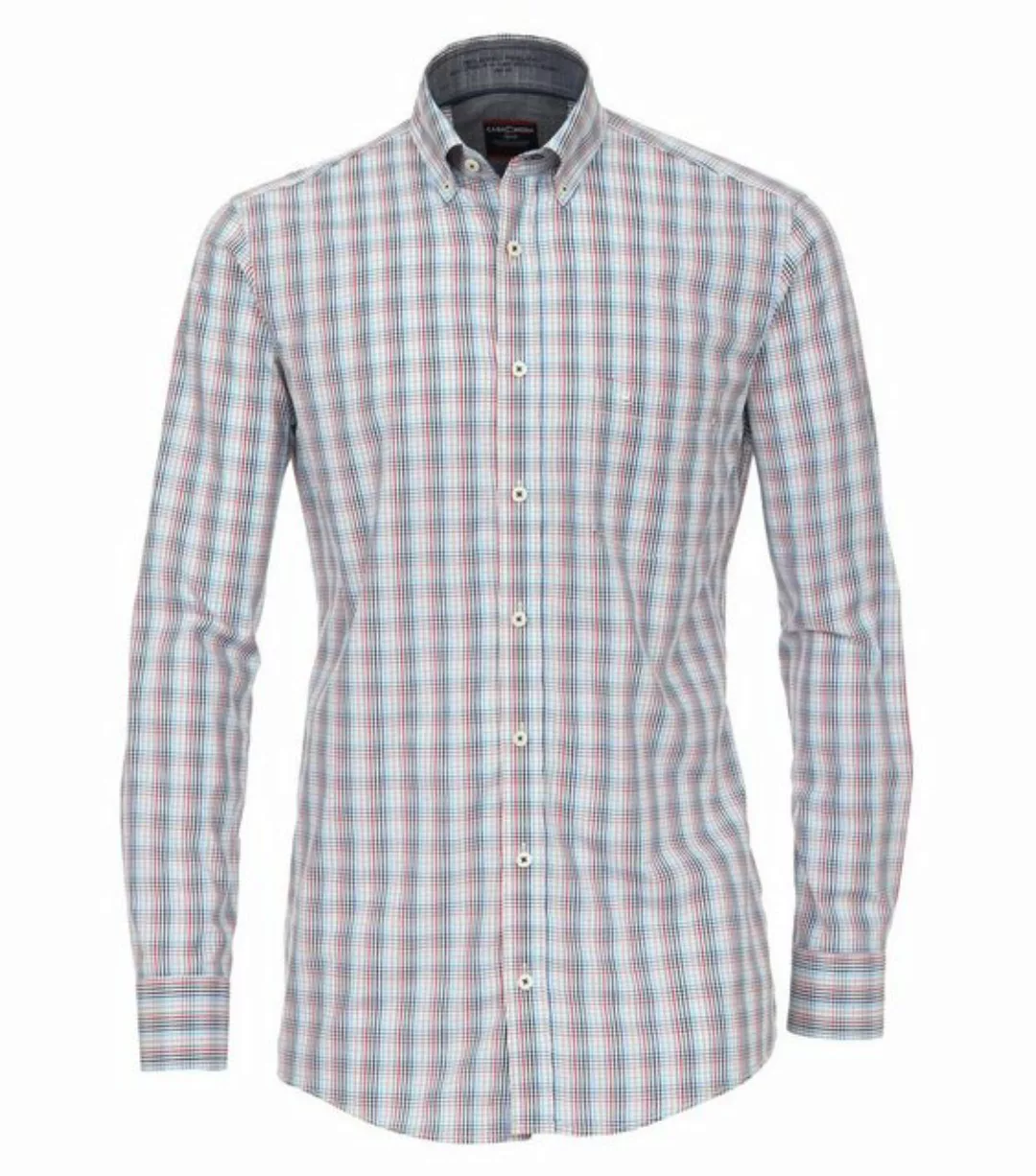Langarmhemd Dobby Hemd kariert Button-down günstig online kaufen