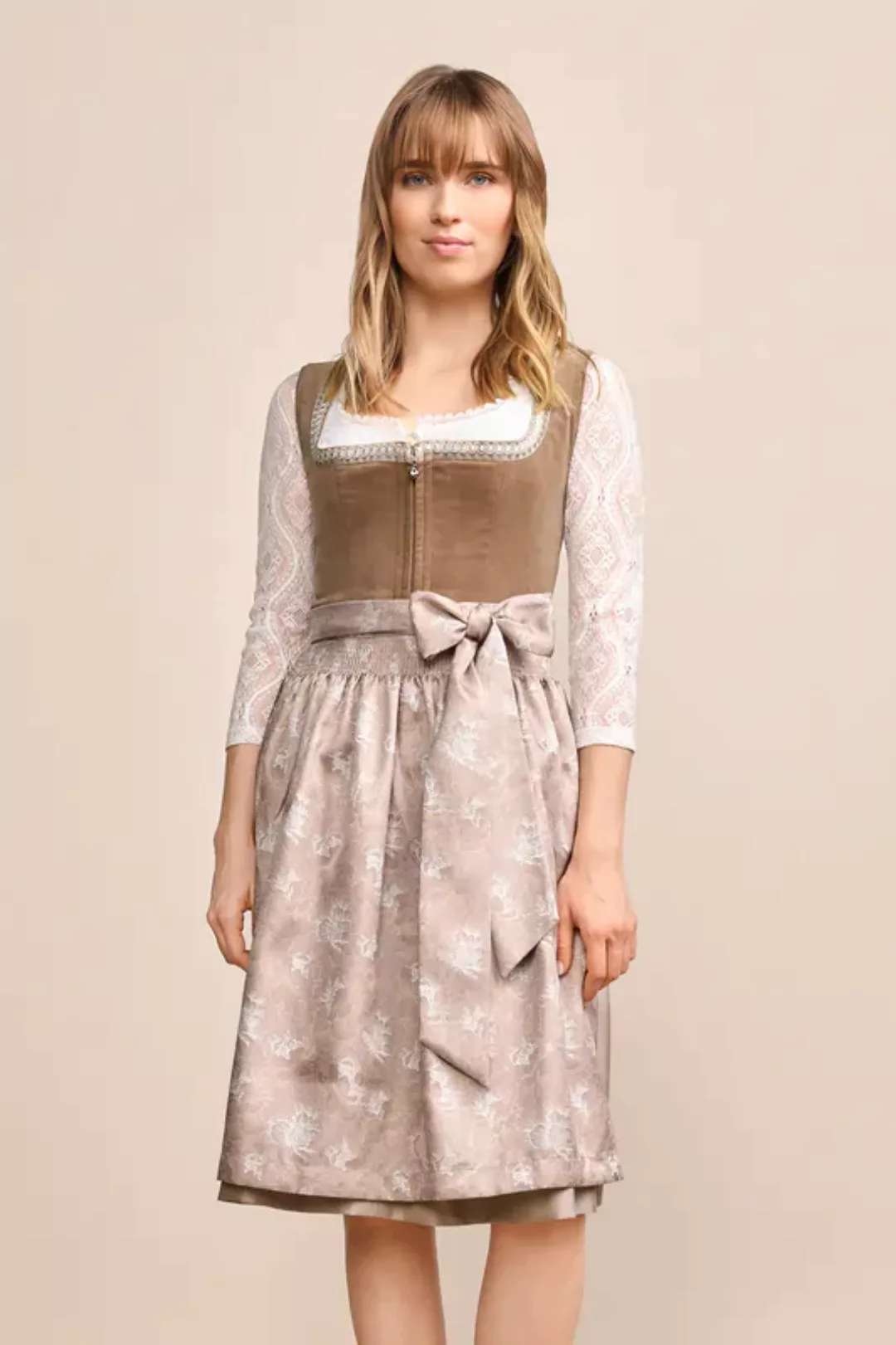 Krüger Madl Dirndl Midi Breitcord-Dirndl günstig online kaufen