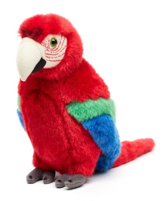 Uni-Toys Kuscheltier Papagei - rot oder blau - 24 cm (Höhe) - Plüsch-Vogel günstig online kaufen