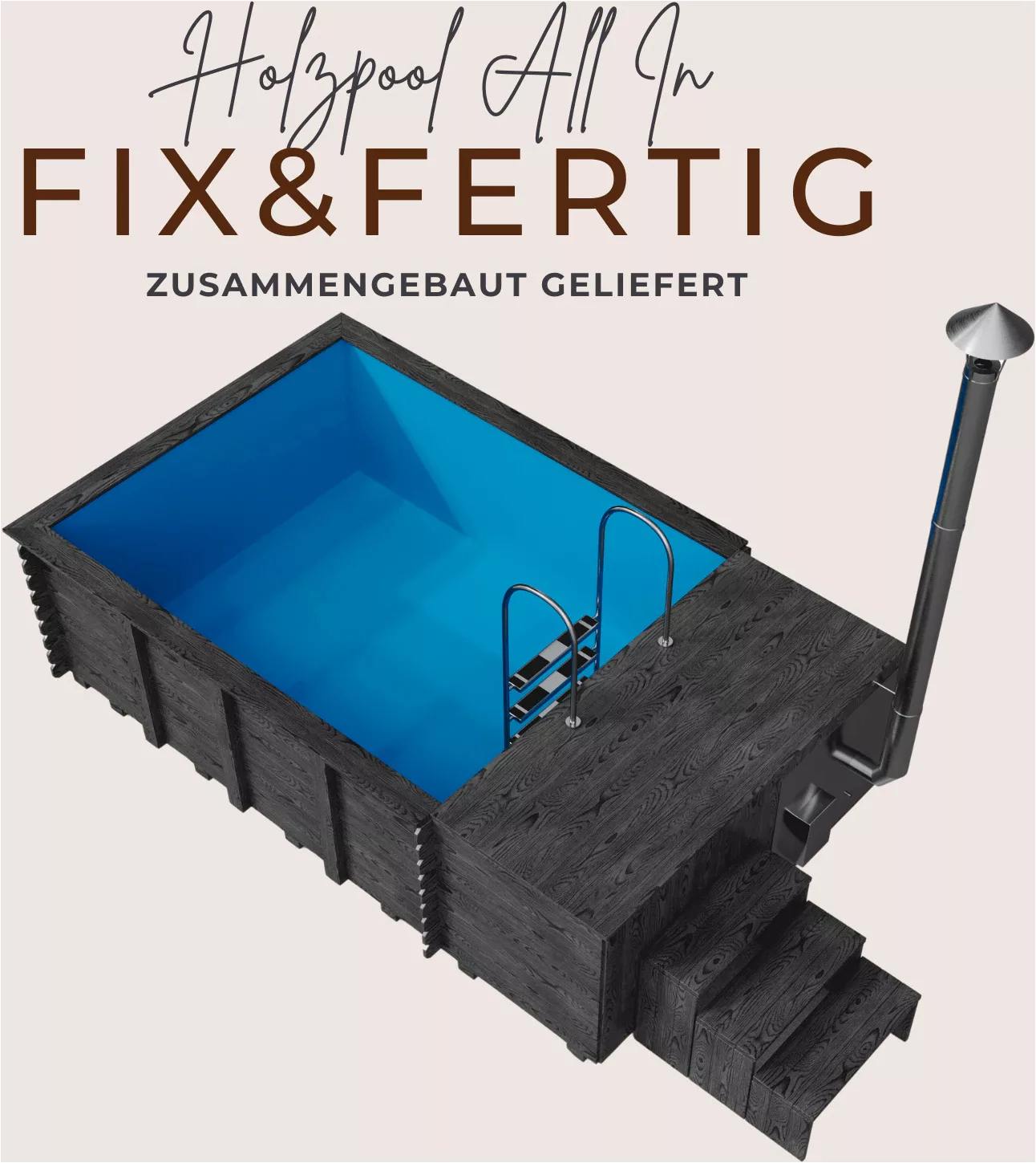 EDEN Holzmanufaktur Rechteckpool "Fix&Fertig All In", (Set, 6 tlg.), inkl. günstig online kaufen