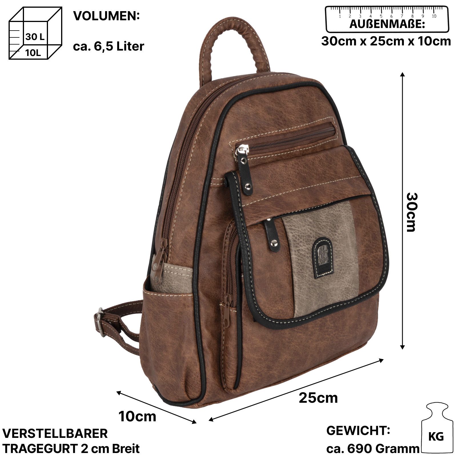 EAAKIE Rucksack Cityrucksack Damenrucksack Tagesrucksack Stadt günstig online kaufen