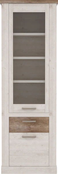 FORTE Vitrine "Duro", Höhe 212 cm, Glasvitrine mit Schublade, im Landhausst günstig online kaufen