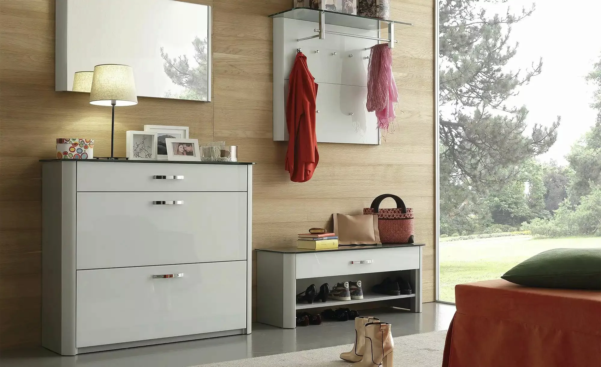 Spiegel 95 x 56 cm Juno ¦ silber ¦ Glas,Aluminium,Holzwerkstoff ¦ Maße (cm) günstig online kaufen