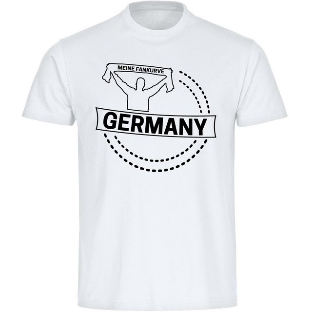 multifanshop T-Shirt Herren Germany - Meine Fankurve - Männer günstig online kaufen