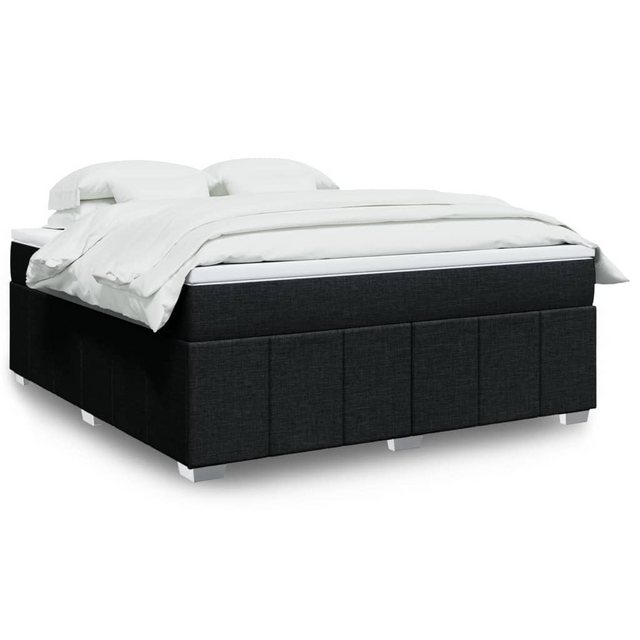 vidaXL Boxspringbett, Boxspringbett mit Matratze Schwarz 180x200 cm Stoff günstig online kaufen