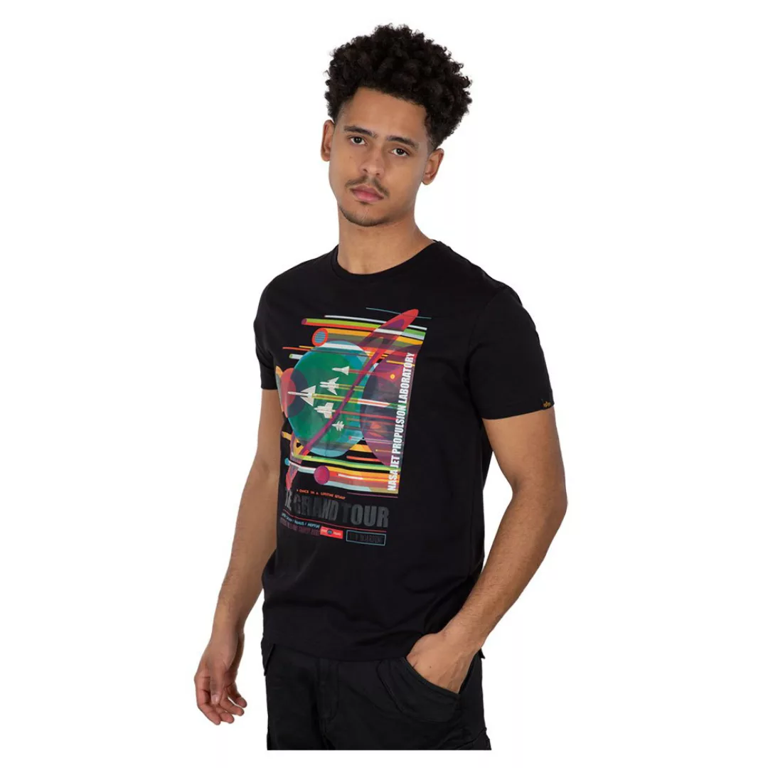 Alpha Industries Nasa Grand Tour Kurzärmeliges T-shirt S Black günstig online kaufen