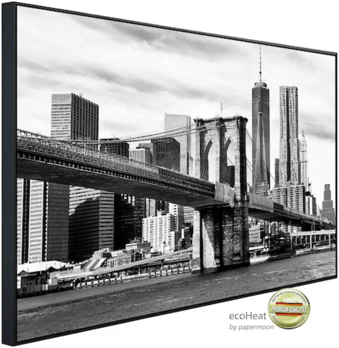 Papermoon Infrarotheizung »Brooklyn Bridge Schwarz & Weiß« günstig online kaufen