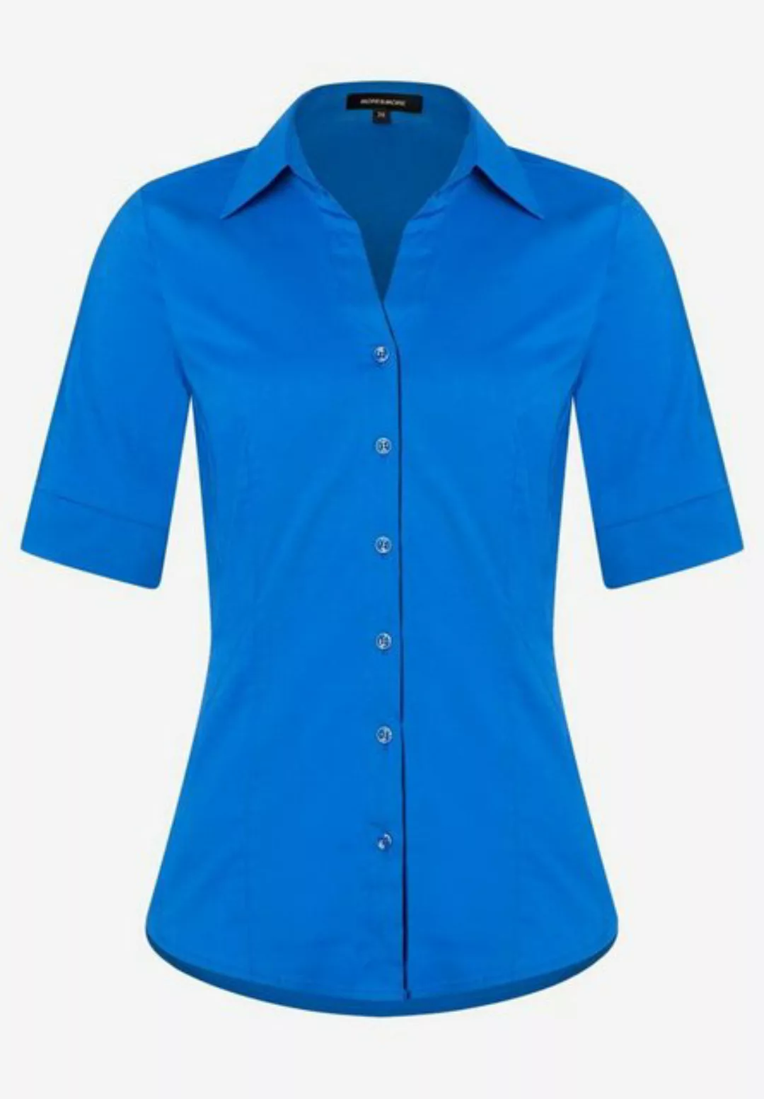 Baumwoll/Stretch Bluse, magic blue, Sommer-Kollektion günstig online kaufen