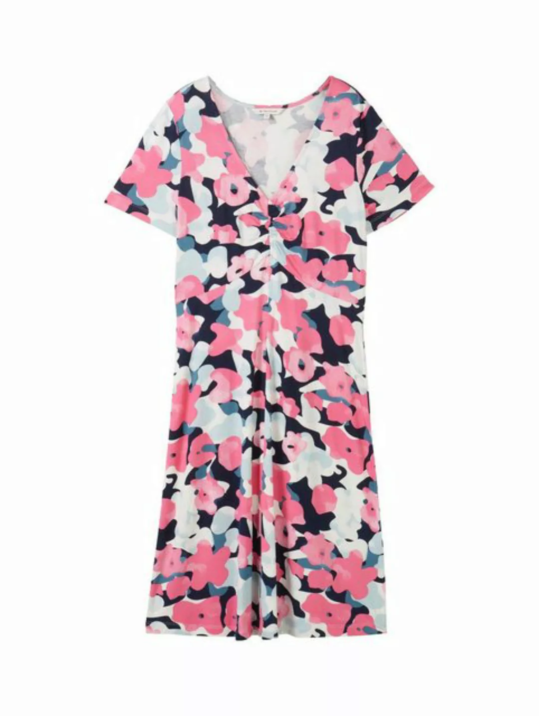 TOM TAILOR Sommerkleid easy jersey dress, pink colorful floral design günstig online kaufen