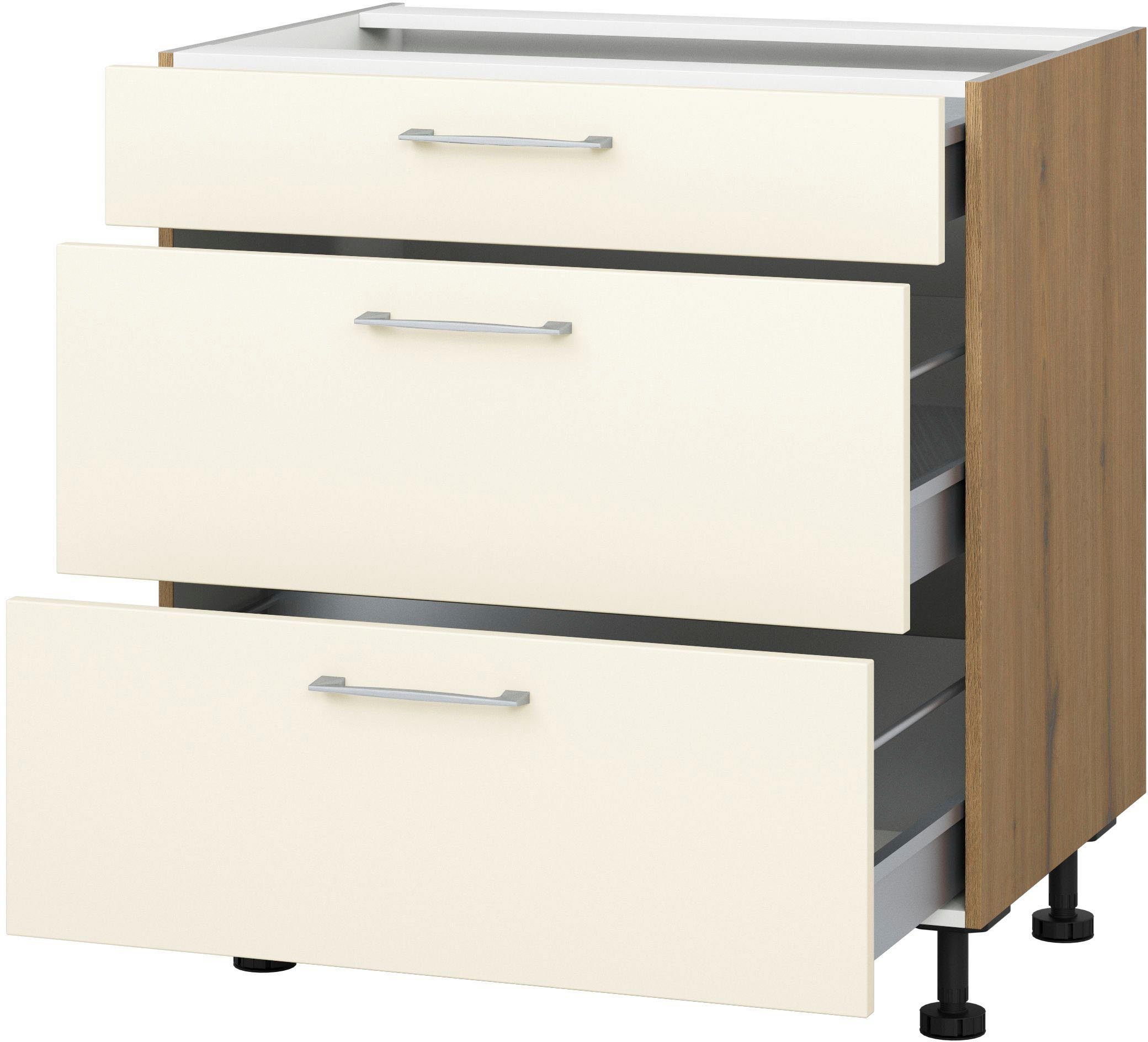 KOCHSTATION Auszugsunterschrank "KS-Trea U2AS80", mit drei Auszügen, Breite günstig online kaufen