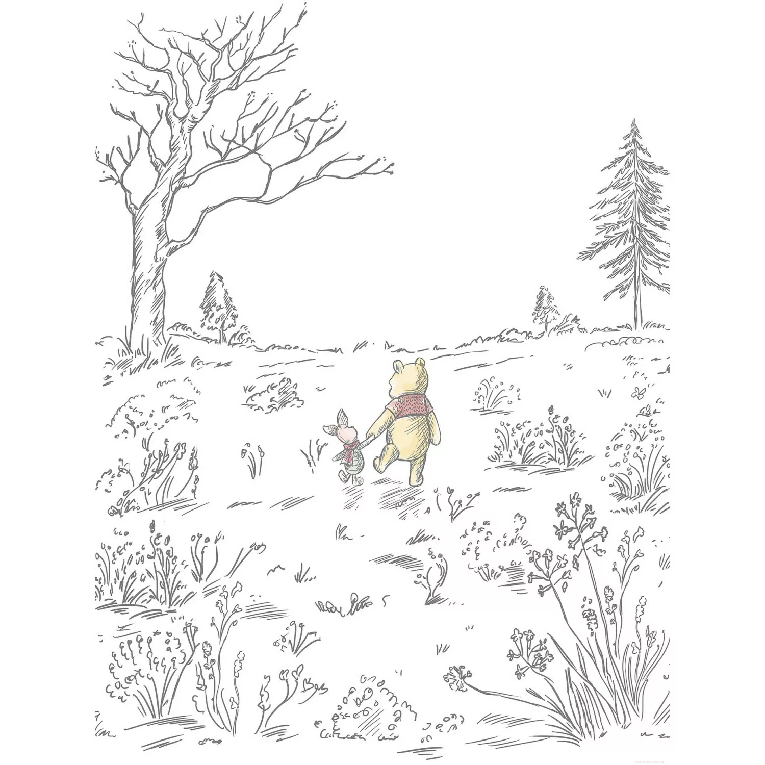 Komar Vliestapete »Winnie the Pooh Walk«, 200x280 cm (Breite x Höhe) günstig online kaufen