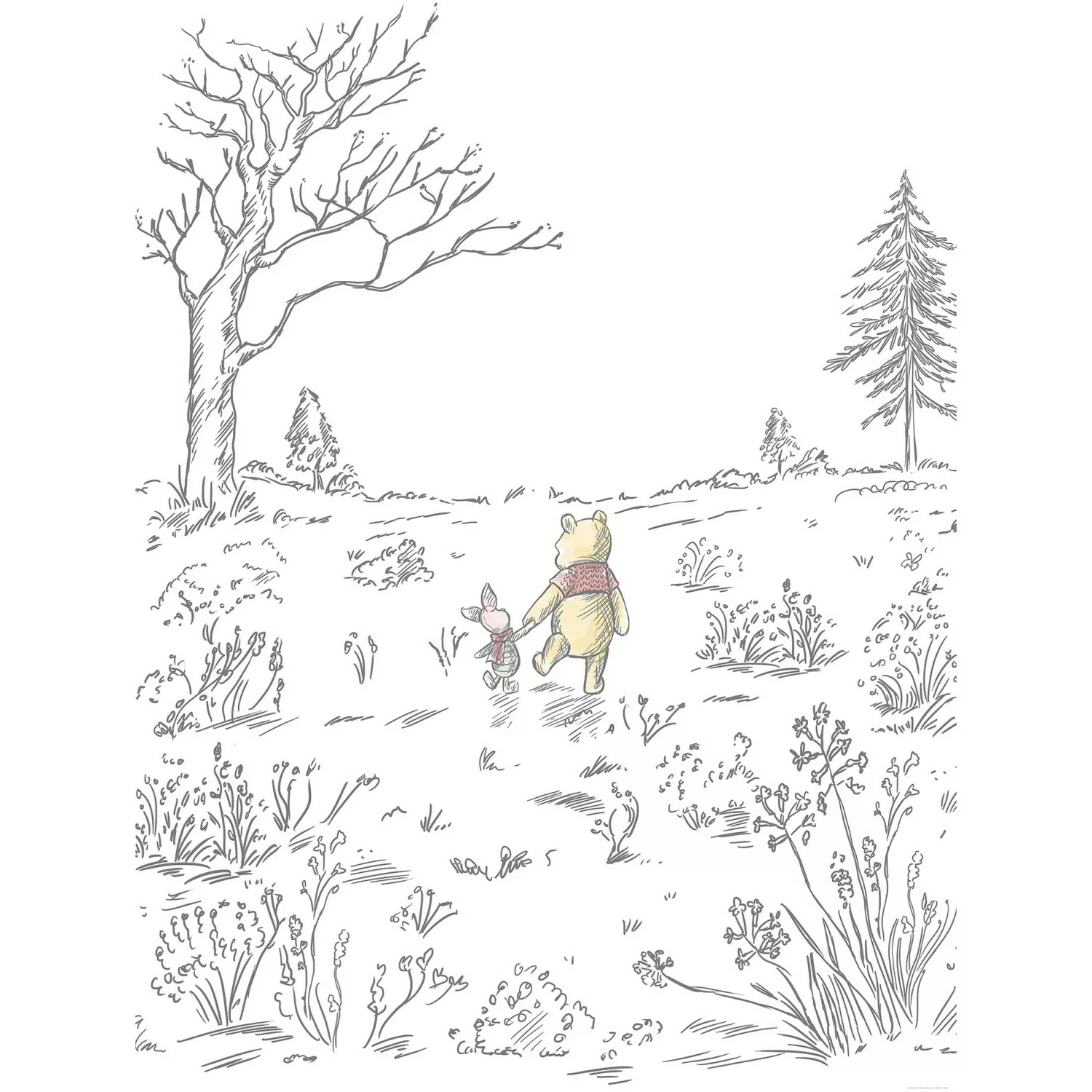 Komar Vliestapete »Digitaldruck Vlies - Winnie the Pooh Walk - Größe 200 x günstig online kaufen