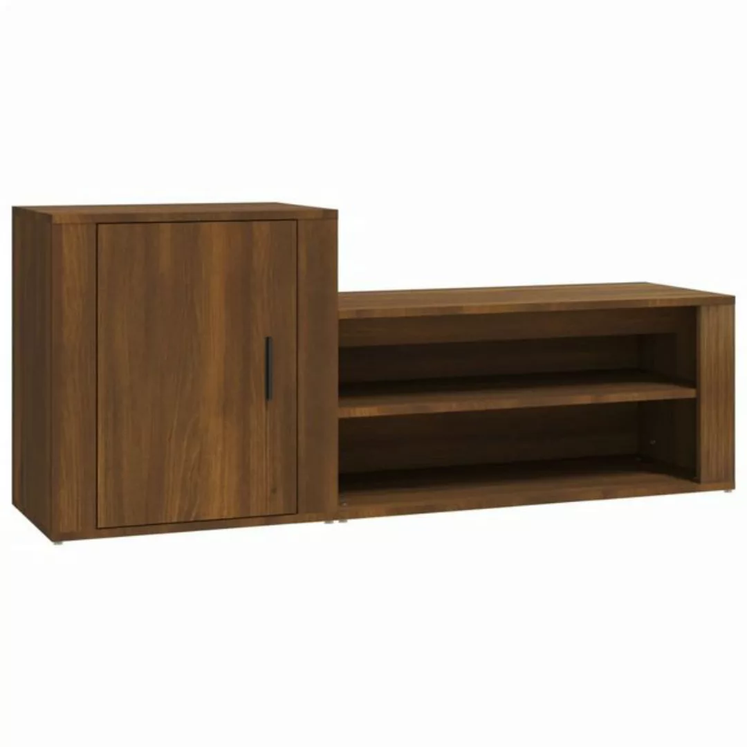 vidaXL Schuhschrank Schuhschrank Braun Eichen-Optik 130x35x54 cm Spanplatte günstig online kaufen