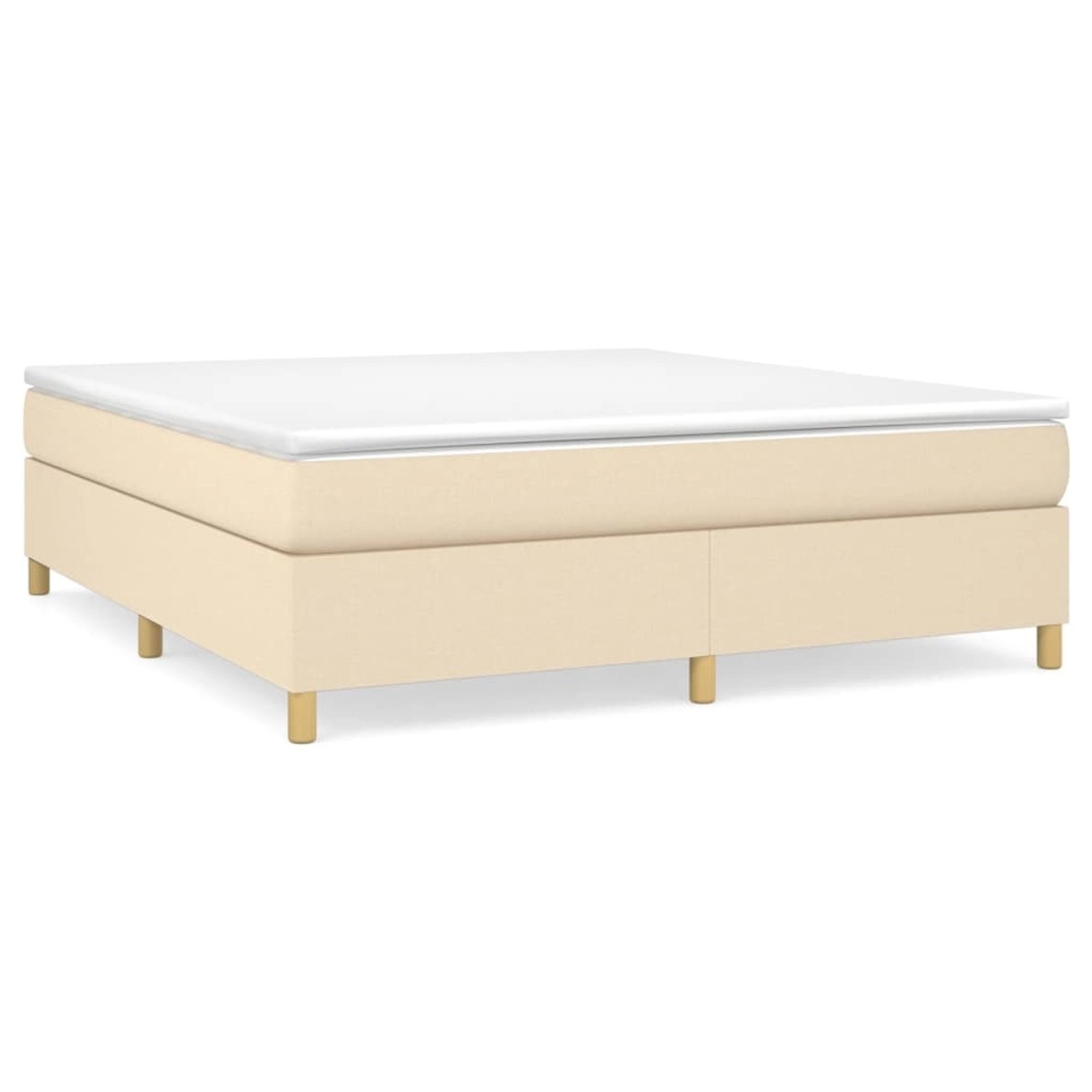 vidaXL Boxspringbett mit Matratze Creme 180x200 cm Stoff1399371 günstig online kaufen