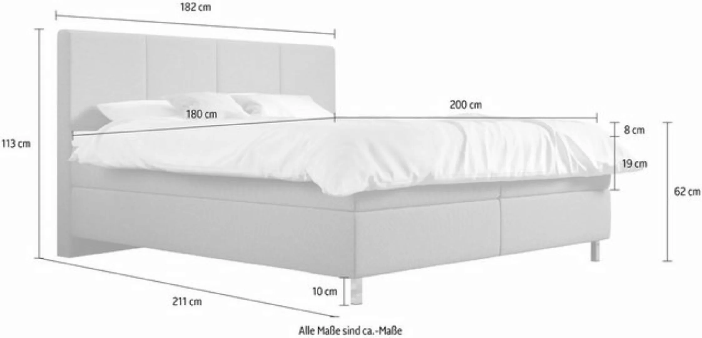 Schlaraffia Boxspringbett »Saga«, GELTEX® Next Topper, Metallfuß in Chrom, günstig online kaufen