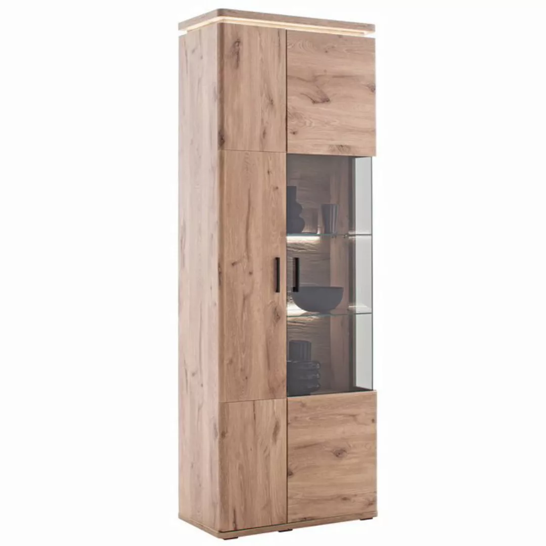 expendio Vitrine Morgan 1 Viking Oak tiefzieh Nb., 75x208x38 cm günstig online kaufen