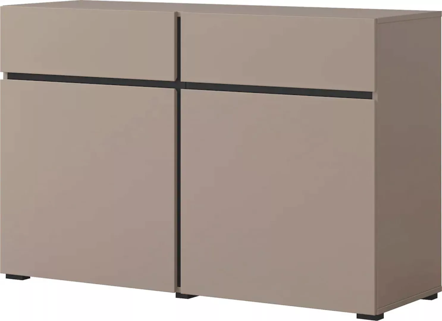 INOSIGN Sideboard "Cross,Breite 119,5 cm, moderne grifflose Kommode,2 Türen günstig online kaufen