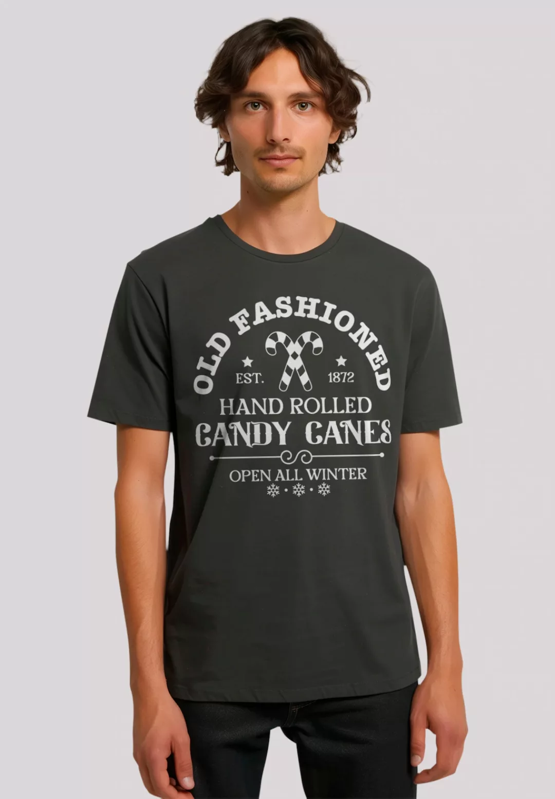 F4NT4STIC T-Shirt "Cany Canes Retro Weihnachts Sign", Premium Qualität günstig online kaufen