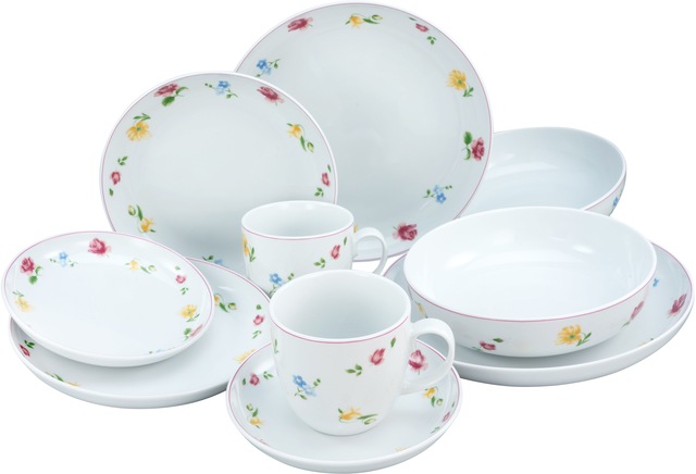 CreaTable Kombiservice »Geschirr-Set Summertime«, (Set, 10 tlg., Kaffeeserv günstig online kaufen