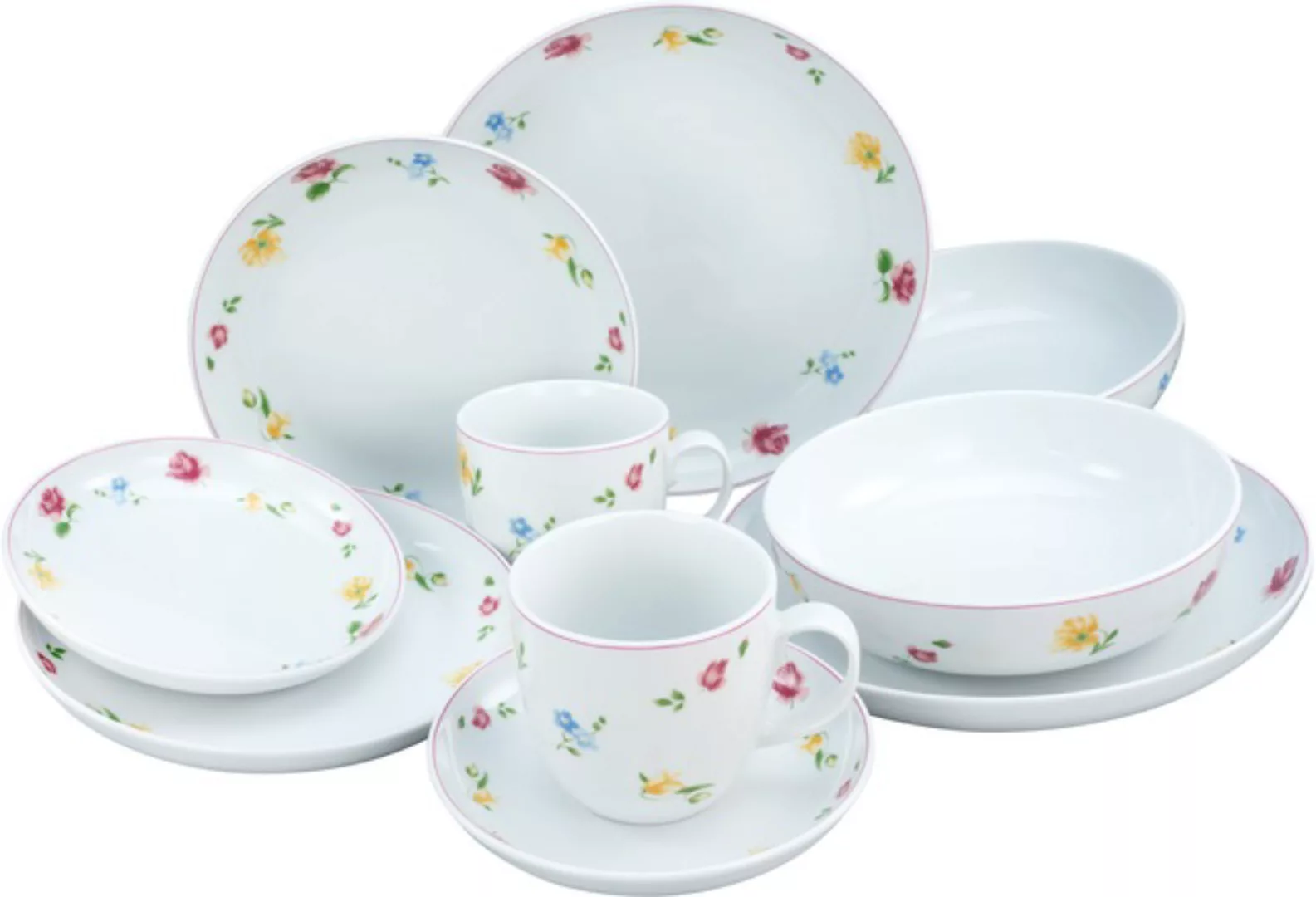 CreaTable Kombiservice Allround - SUMMERTIME bunt Porzellan 10 tlg. günstig online kaufen