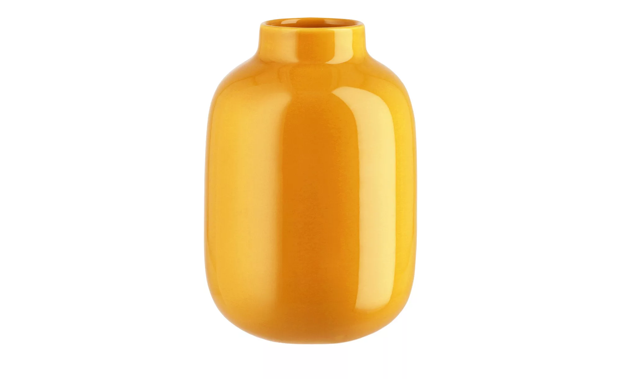 Vase - gelb - Keramik - 18 cm - Dekoration > Vasen - Möbel Kraft günstig online kaufen