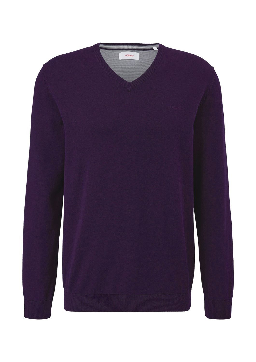 s.Oliver Strickpullover Strickpullover mit Logo-Stickerei Logo günstig online kaufen