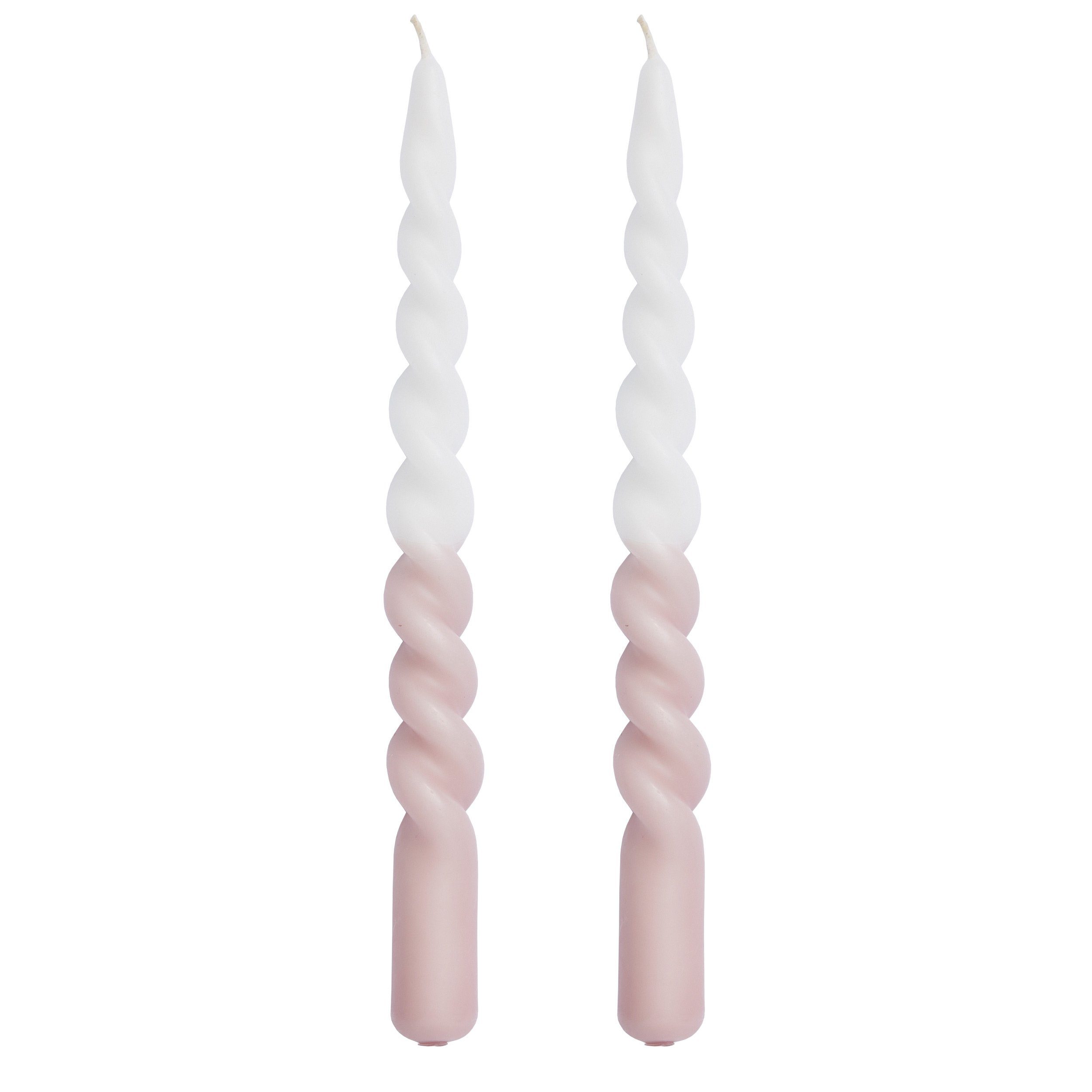 coco+cozy Tafelkerze Stabkerze Lene, altrosa-weiß, 7 günstig online kaufen