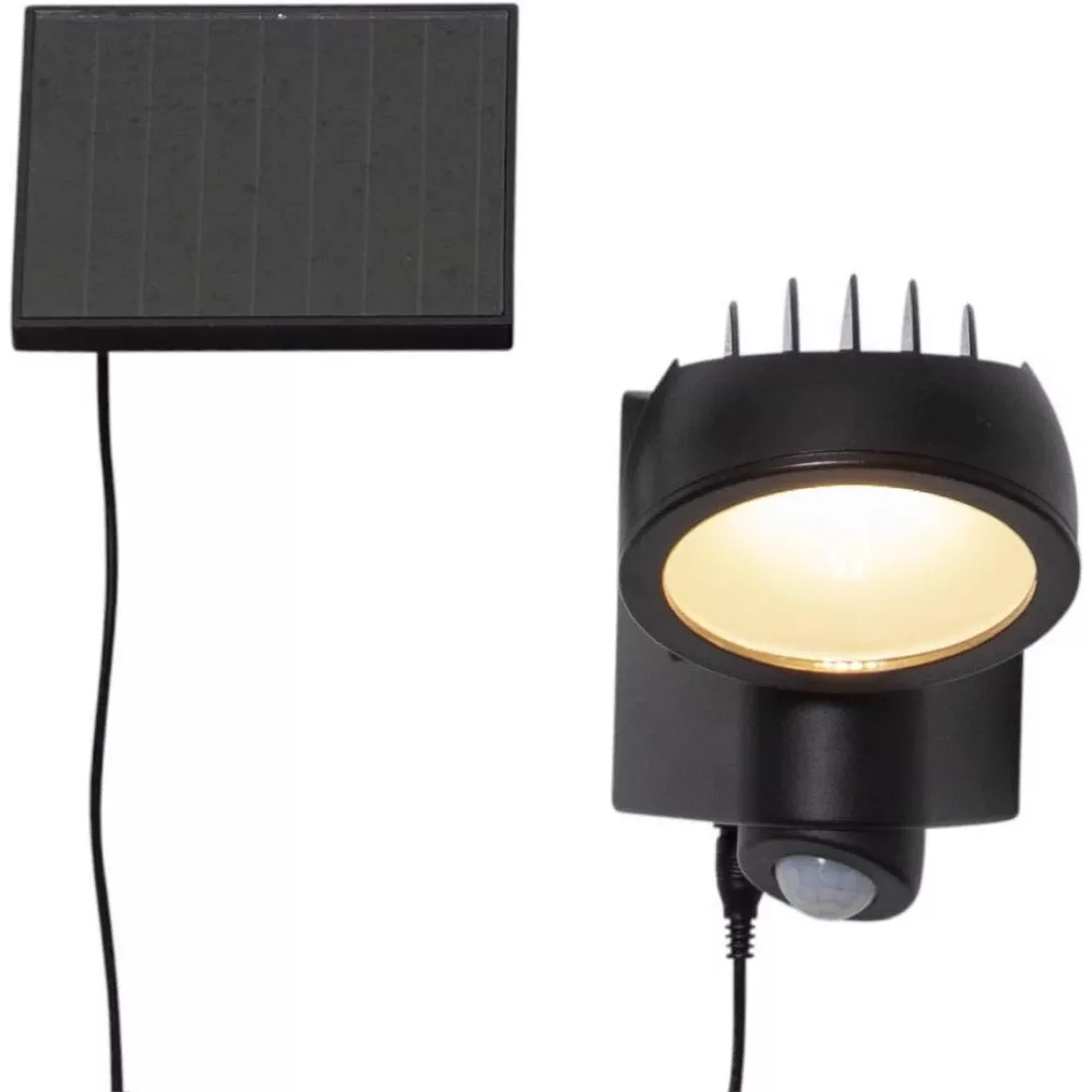 LED Solar Fluter Powerspot in Schwarz 0,5W 150lm IP44 mit Bewegungsmelder u günstig online kaufen