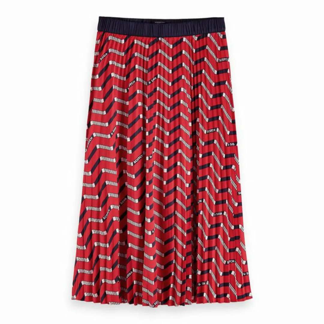 Maison Scotch Sweatrock Maison Scotch Damen Rock Allover Print Plisse Skirt günstig online kaufen