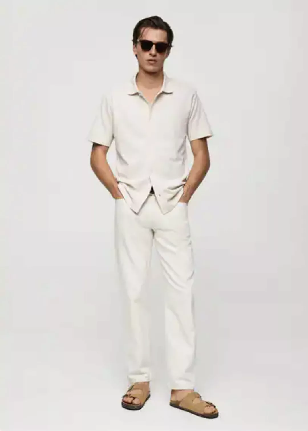 Strukturiertes Regular-Fit-Poloshirt aus Baumwolle günstig online kaufen