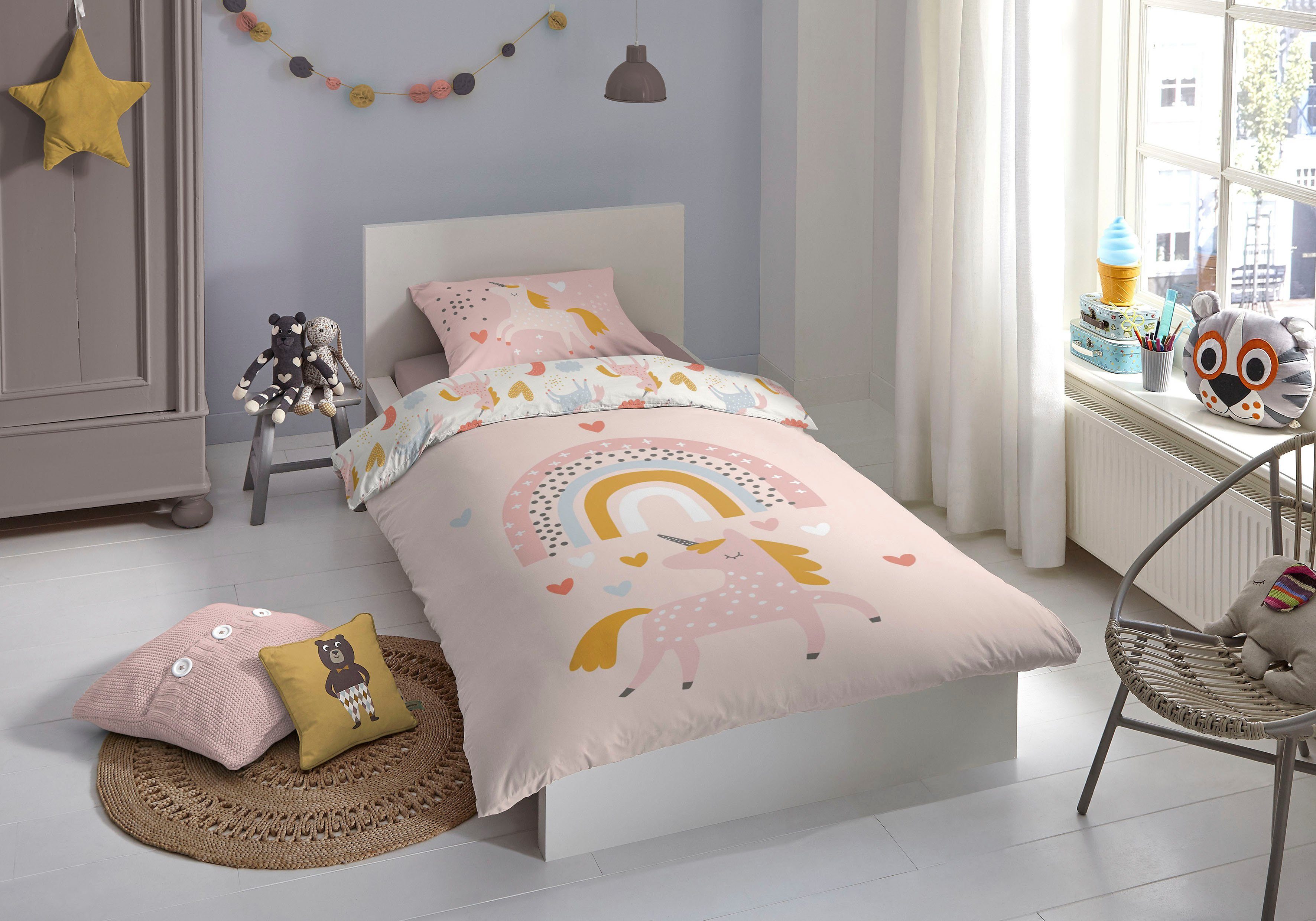 good morning Kinderbettwäsche Unilove, Renforcé, 2 günstig online kaufen