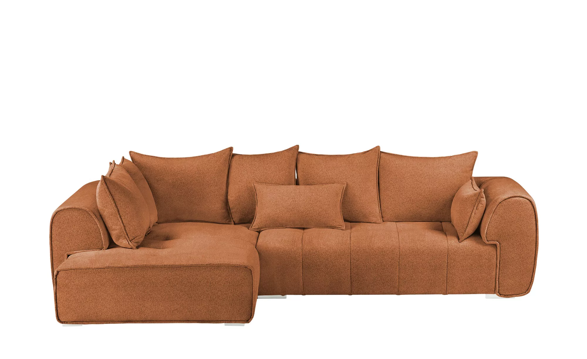 uno Ecksofa aus Mikrofaser London ¦ kupfer ¦ Maße (cm): B: 320 H: 72 T: 197 günstig online kaufen