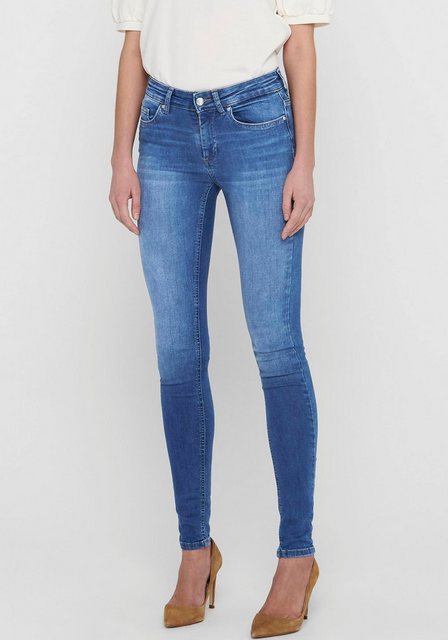 Only Damen Jeans ONLBLUSH MID SK REA12187 - Skinny Fit - Blau - Medium Blue günstig online kaufen