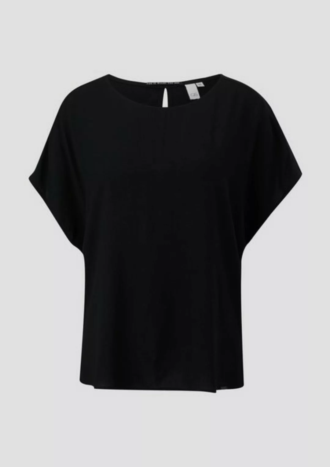 QS Kurzarmbluse Oversize-Shirt mit verlängertem Rückenteil günstig online kaufen