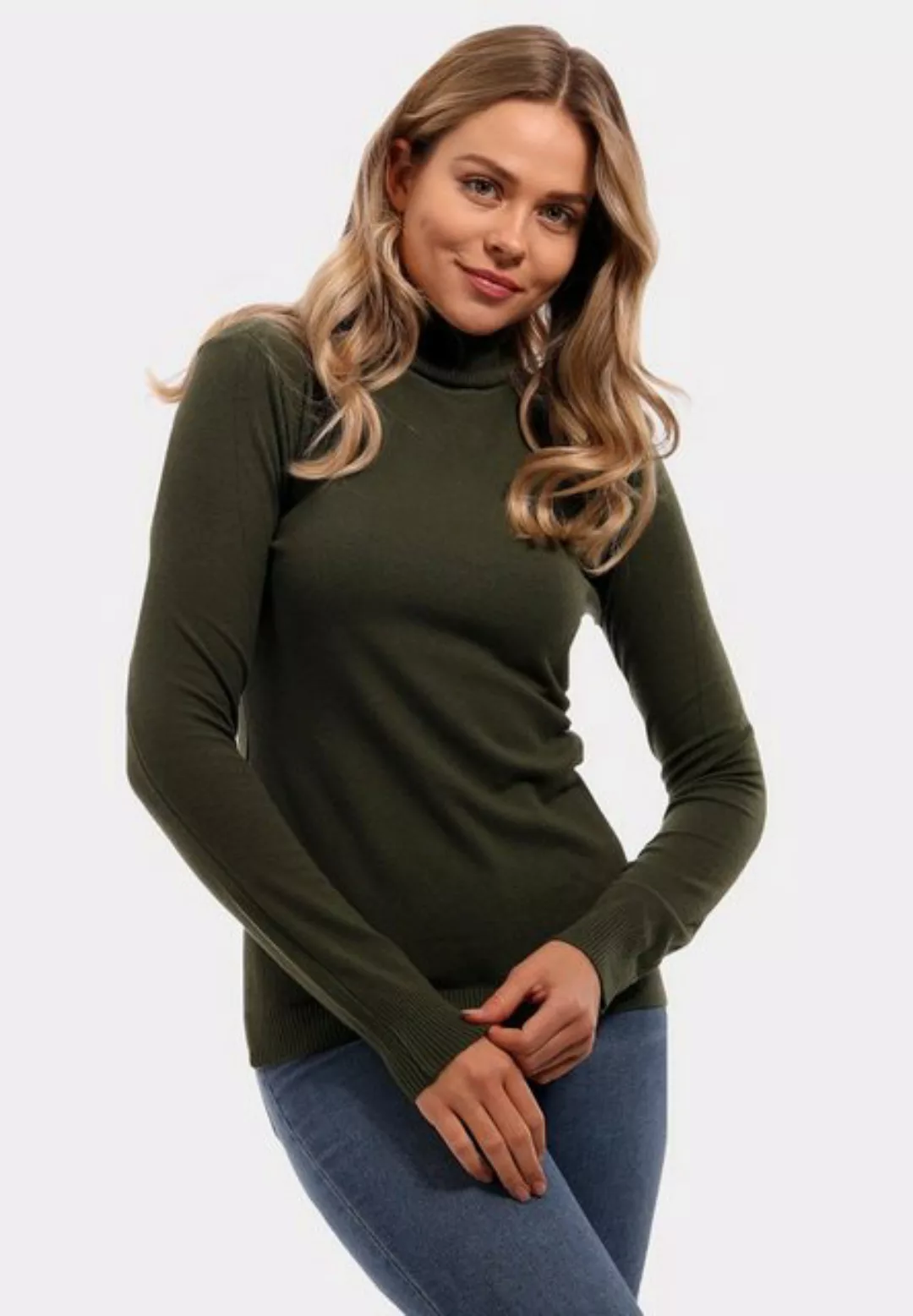 YC Fashion & Style Rollkragenpullover Basic Rollkragenpullover aus Feinstri günstig online kaufen