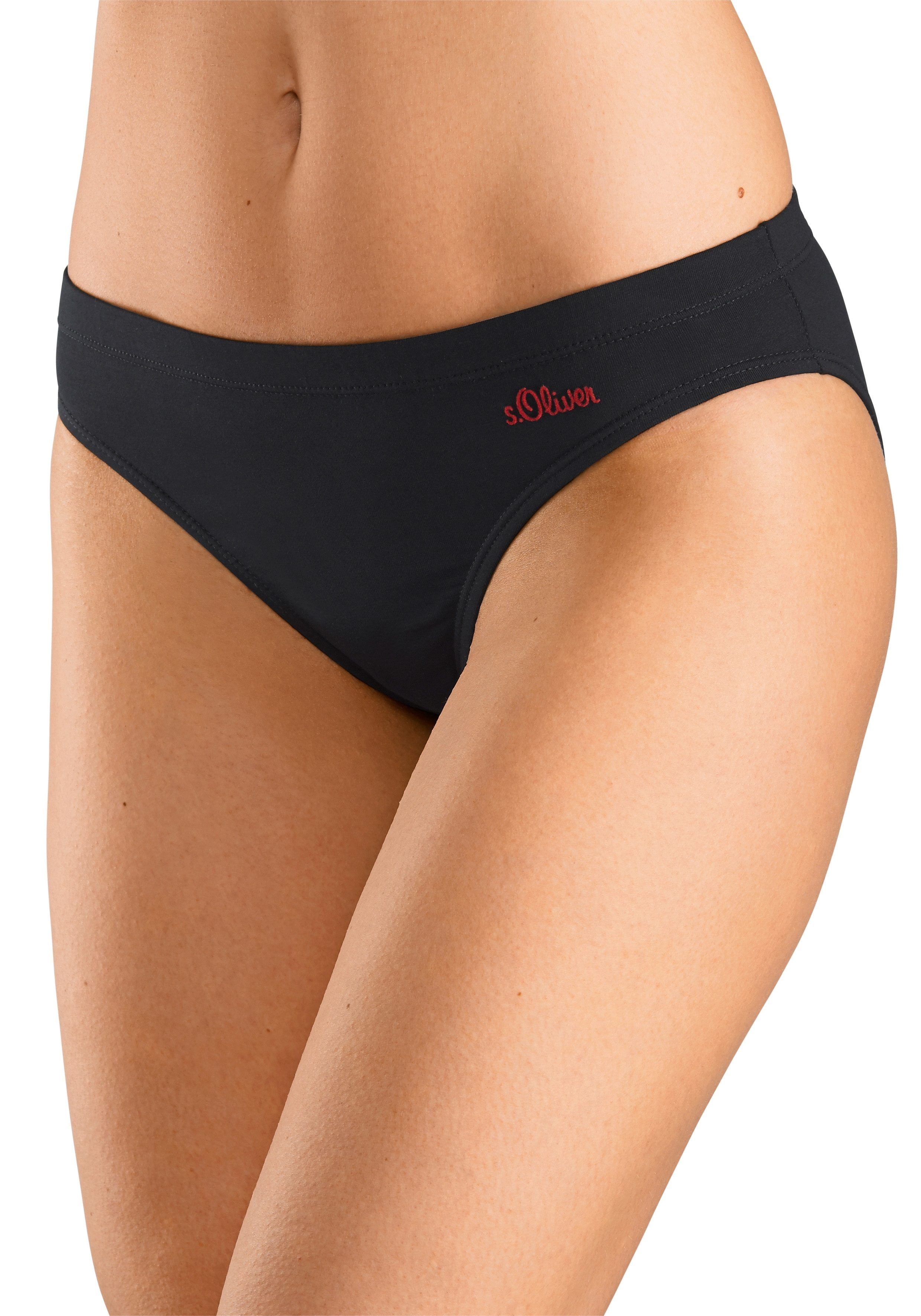 s.Oliver Bikinislip (3er-Pack) aus elastischer Baumwoll-Qualität günstig online kaufen