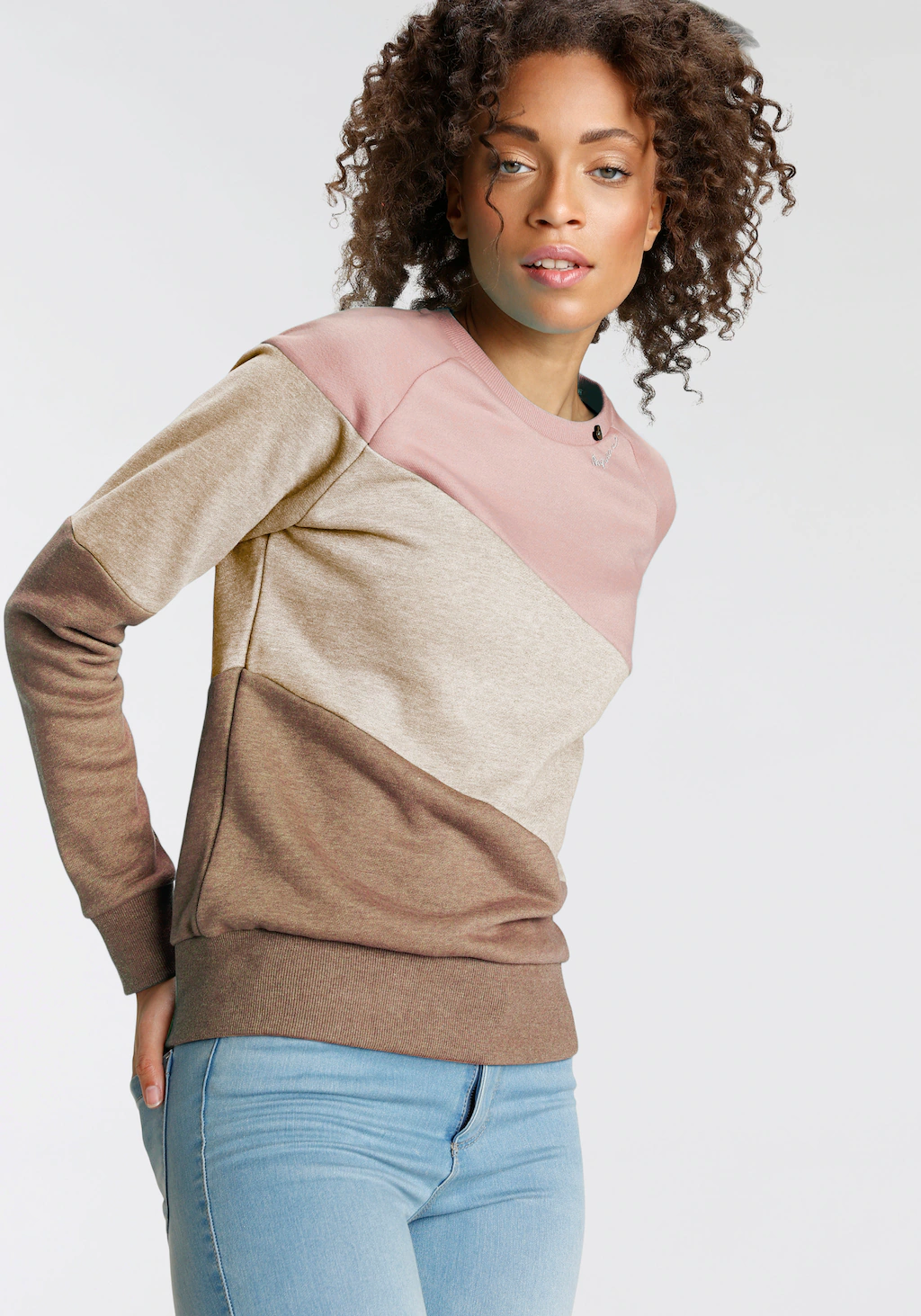 Ragwear Sweater JOHANKA BLOCK Crew Neck im Color-Blocking Design günstig online kaufen