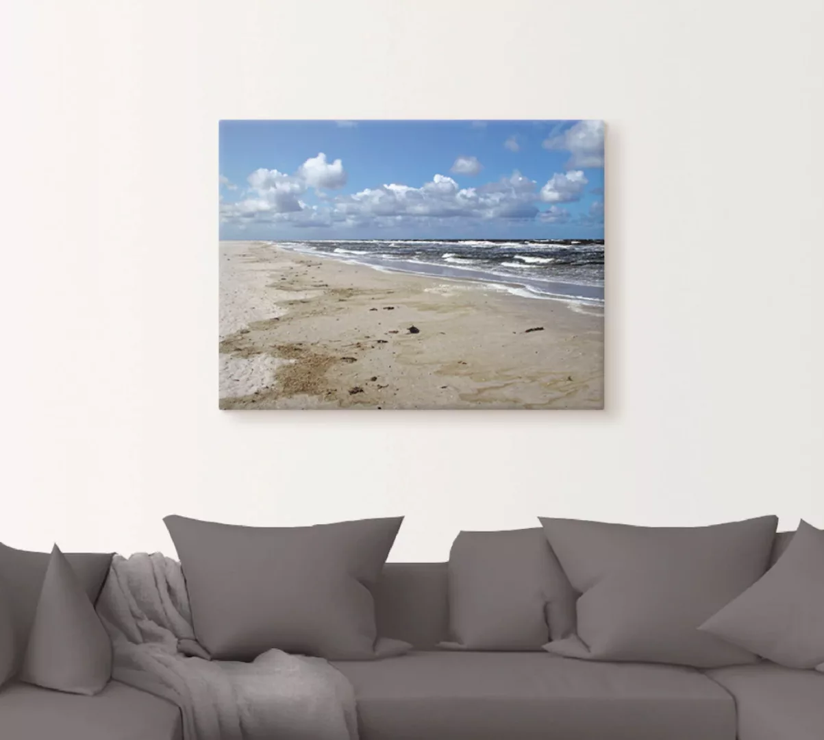 Artland Leinwandbild "Nordsee - Urlaubsfeeling pur", Strand, (1 St.), auf K günstig online kaufen