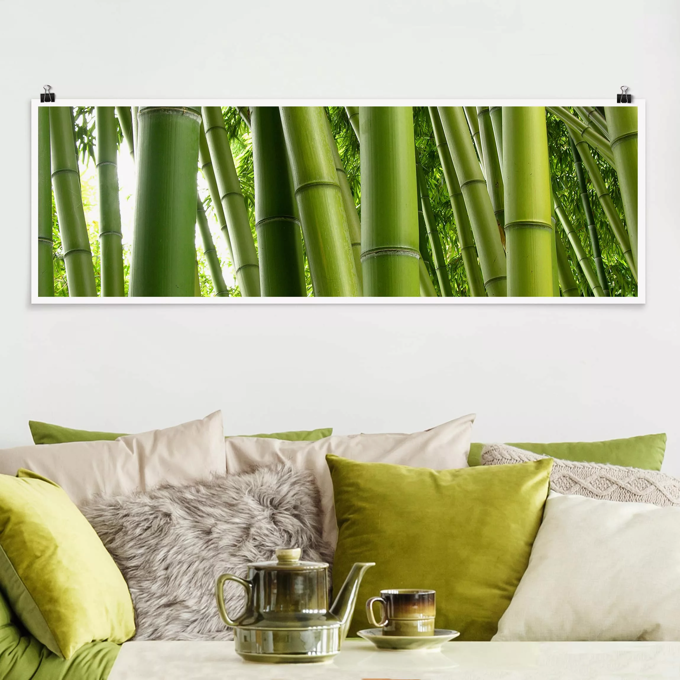 Panorama Poster Wald Bamboo Trees günstig online kaufen