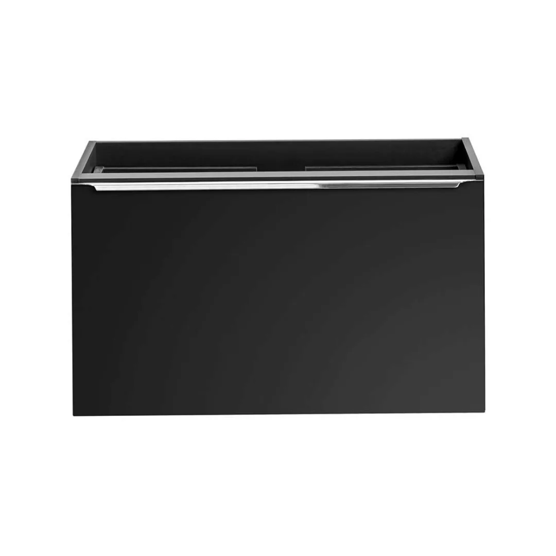 Waschbeckenunterschrank 80cm, matt schwarz, PUEBLA-56-BLACK günstig online kaufen