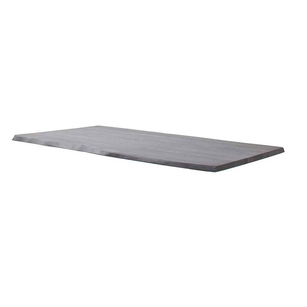 Baumkantentisch Tisch in Akazie grau sandgestrahlt günstig online kaufen