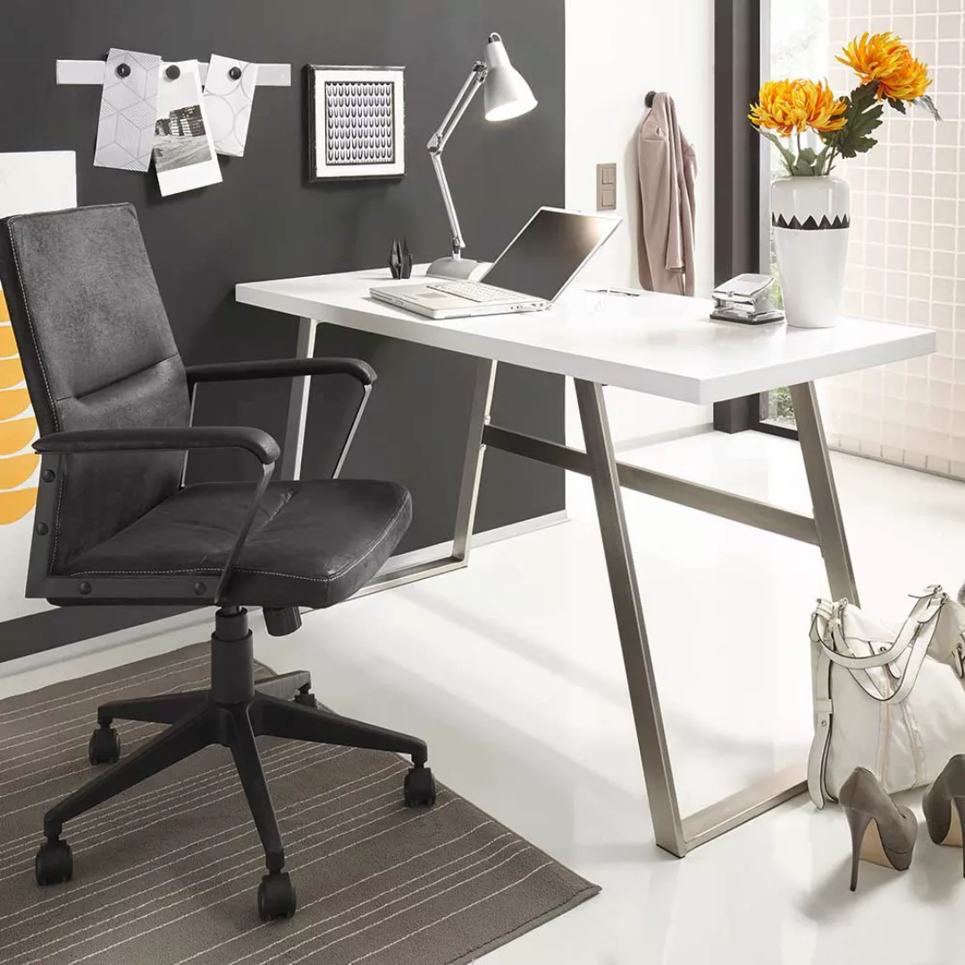 Schreibtisch in Weiß 140 cm breit günstig online kaufen