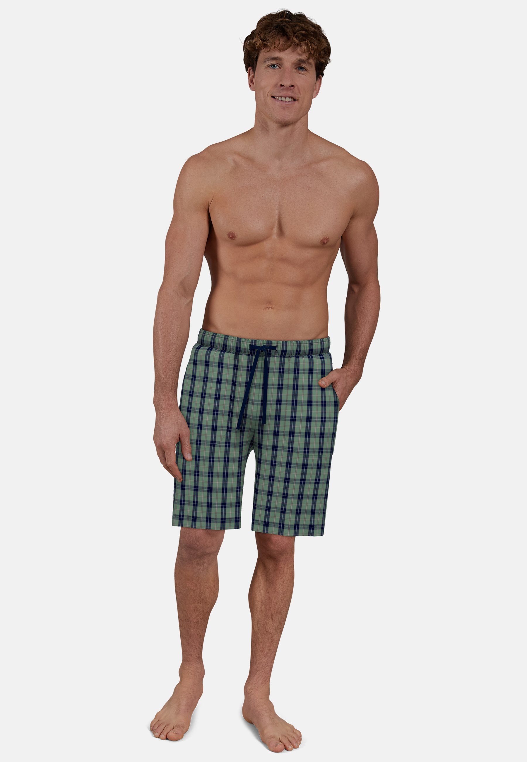 CECEBA Schlafhose CECEBA Herren Bermuda grün günstig online kaufen