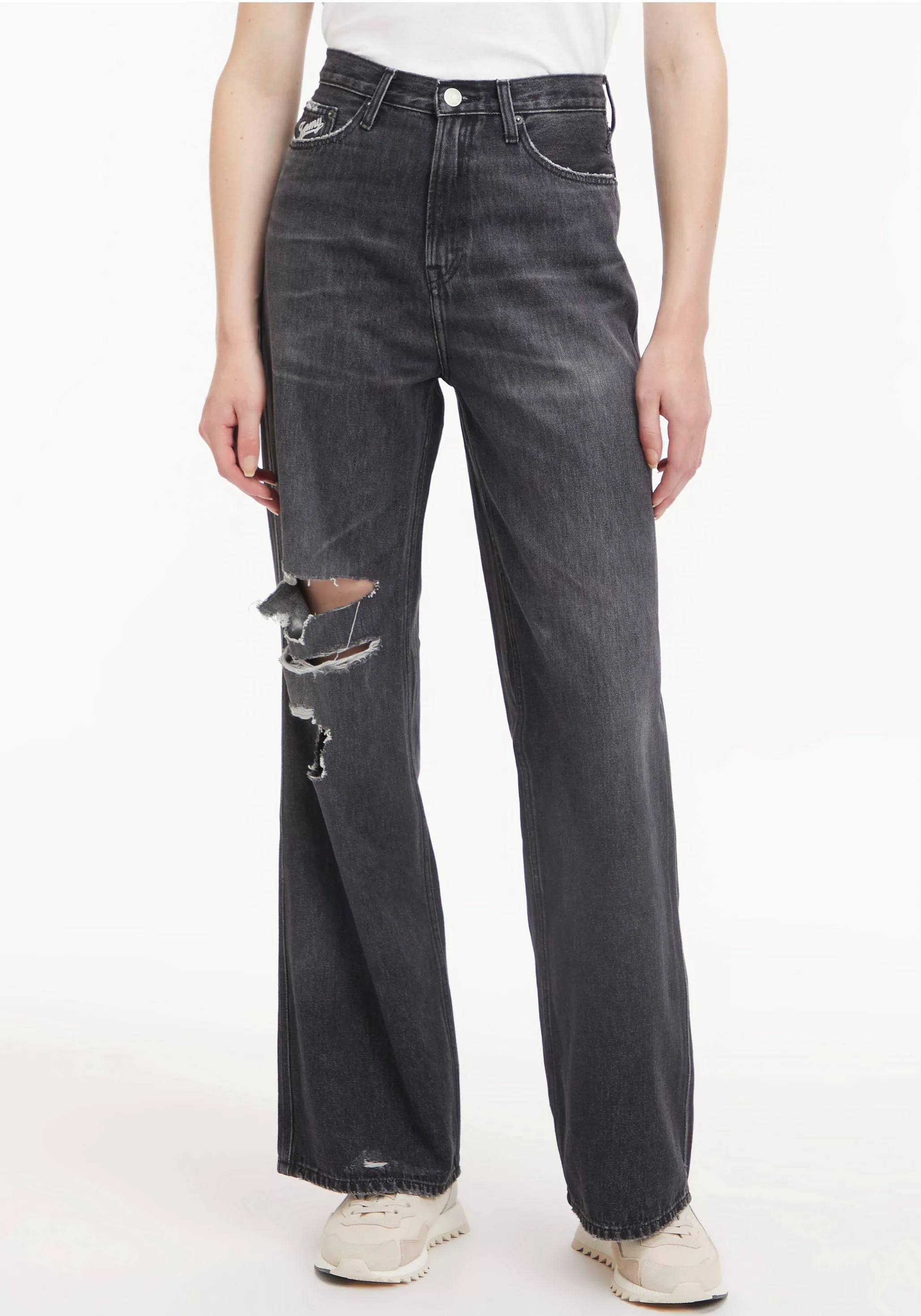 Tommy Jeans Weite Jeans "CLAIRE HR WIDE AG8081", mit gesticktem Tommy Jeans günstig online kaufen