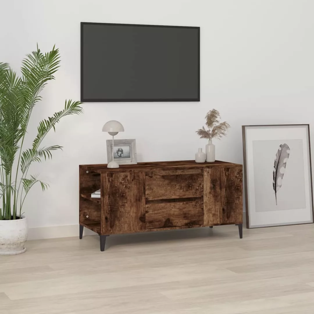 Vidaxl Tv-schrank Räuchereiche 102x44,5x50 Cm Holzwerkstoff günstig online kaufen