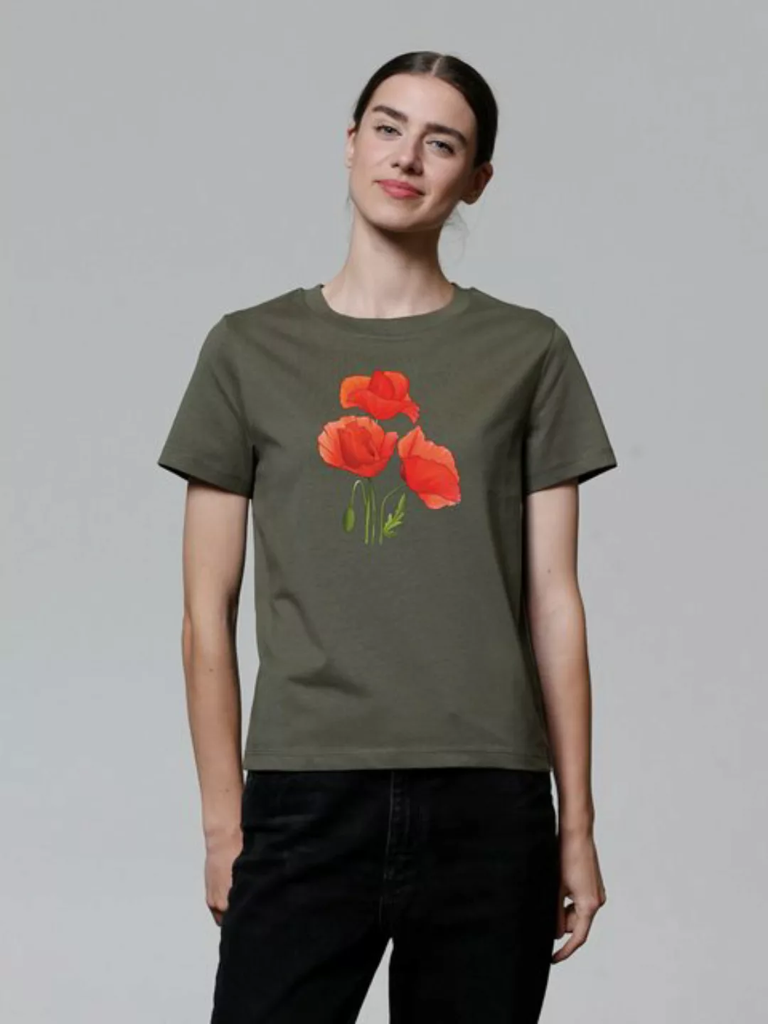 wat? Apparel T-Shirt Poppy Flowers günstig online kaufen