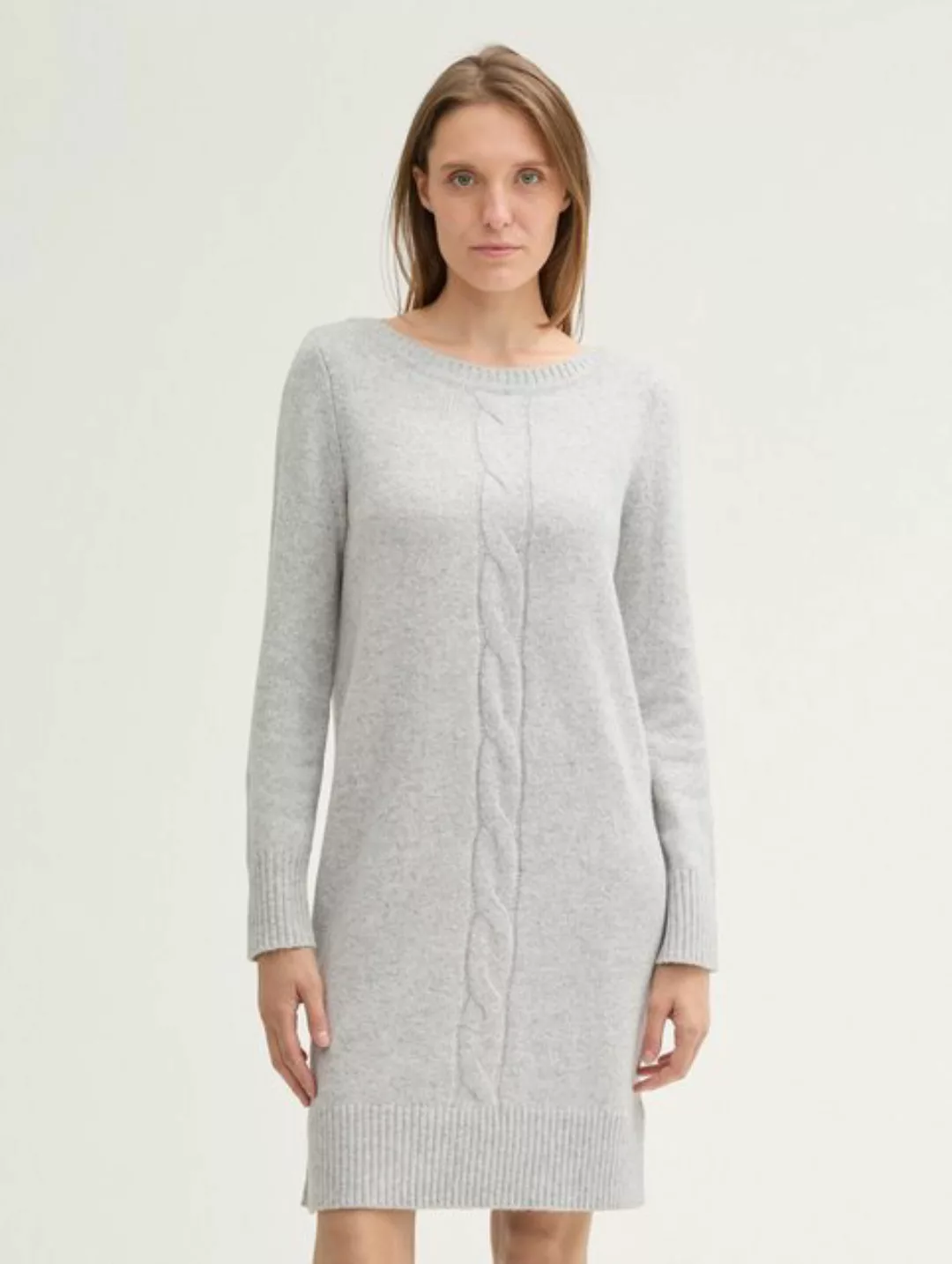 TOM TAILOR Sommerkleid Strickkleid mit Zopfmuster günstig online kaufen